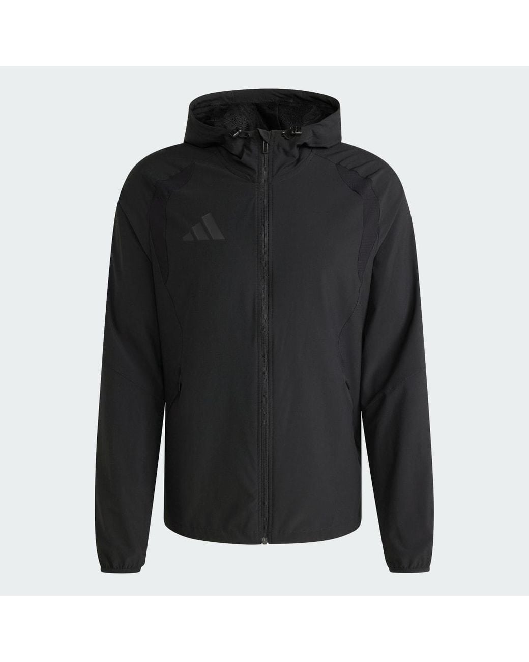 Adidas Black Tiro Travel Windbreaker Jacket for men