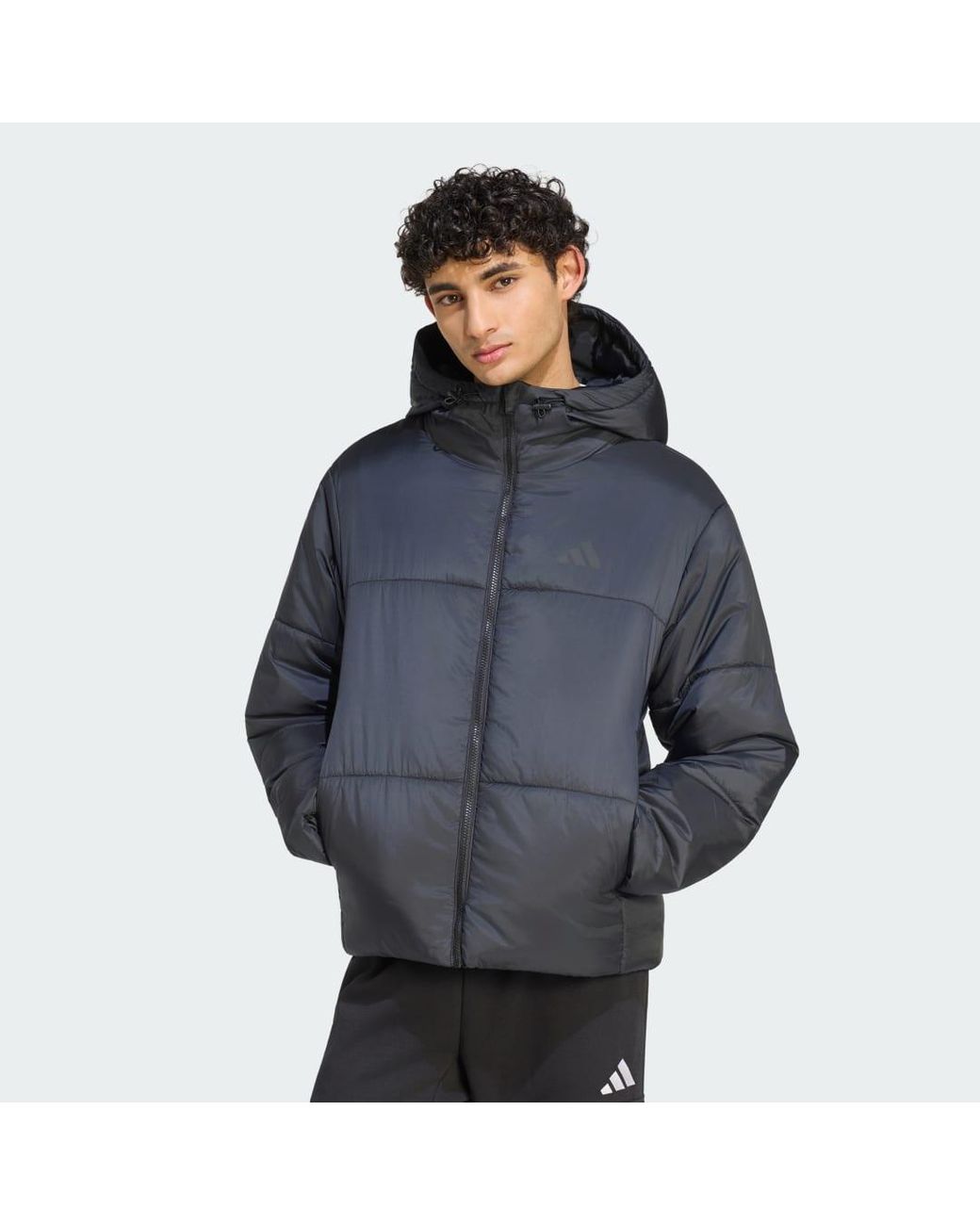 Adidas Blue Essentials Highloft Insulated Puffer Jacket for men