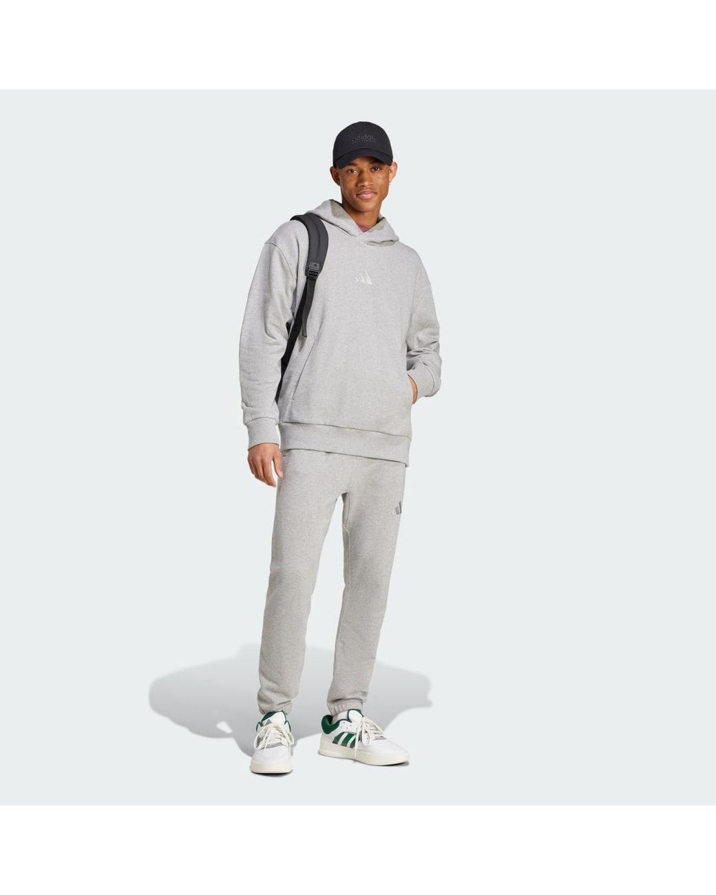Adidas Gray All Szn French Terry Regular Tapered Pants for men