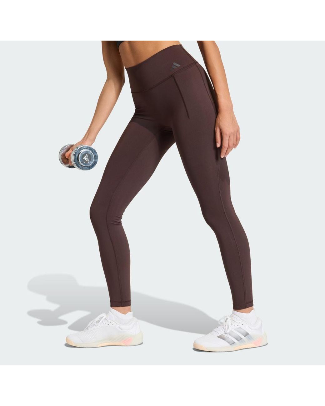 Adidas Brown Optime Workout Full Length Leggings