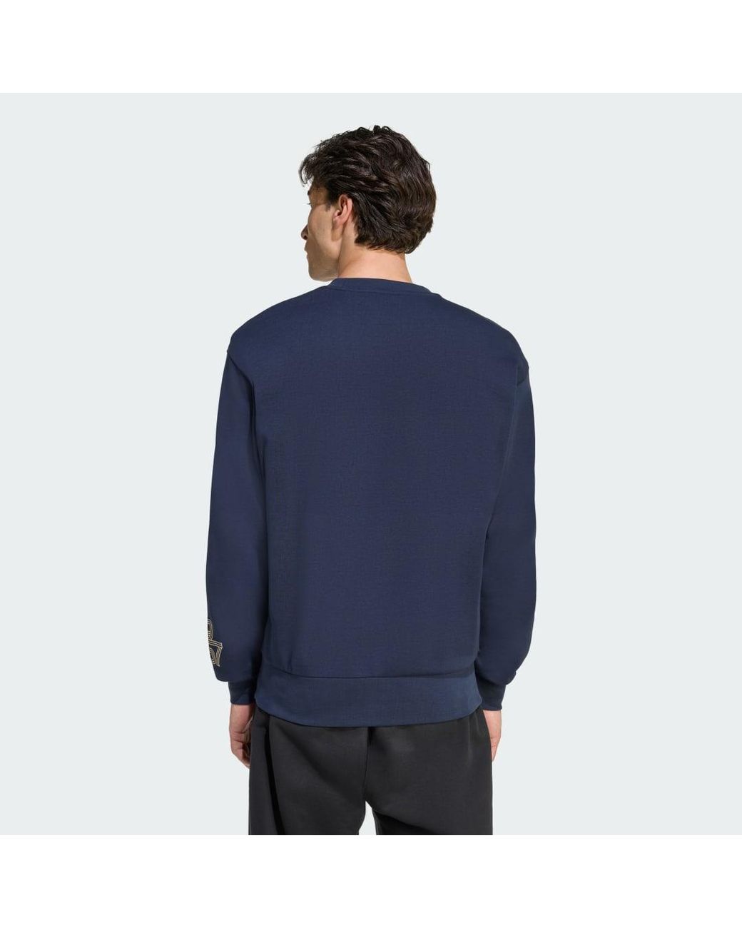 Adidas Blue Real Madrid Heritage Crew Sweat for men