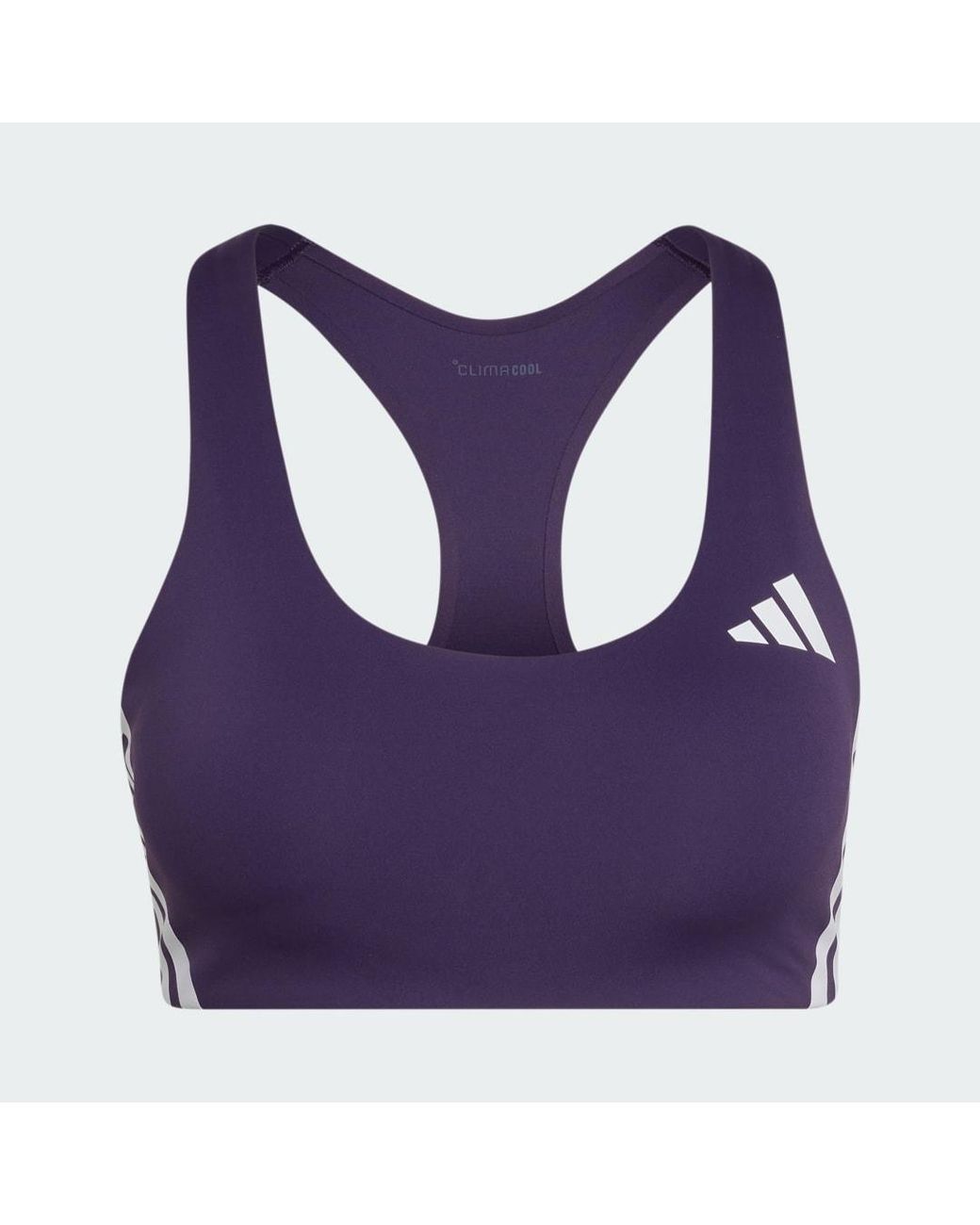 Adidas Blue Adizero Run Medium Support Bra