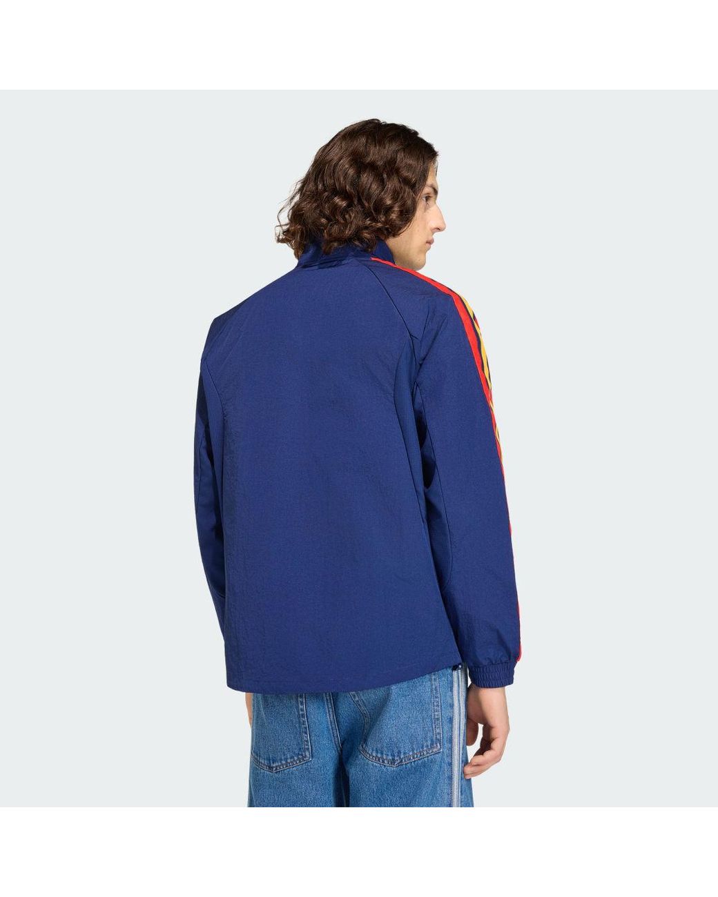 Adidas Blue Spain National Team 2026 Home Full-Zip Game Day Anthem Jacket for men
