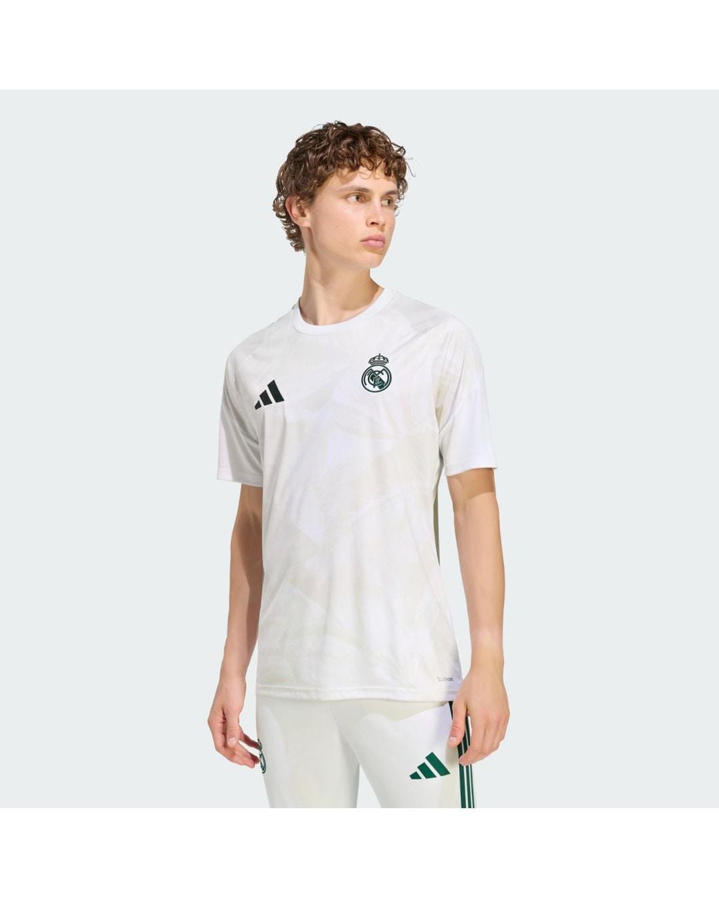 Adidas White Real Madrid 26/27 Pre-Match Jersey for men