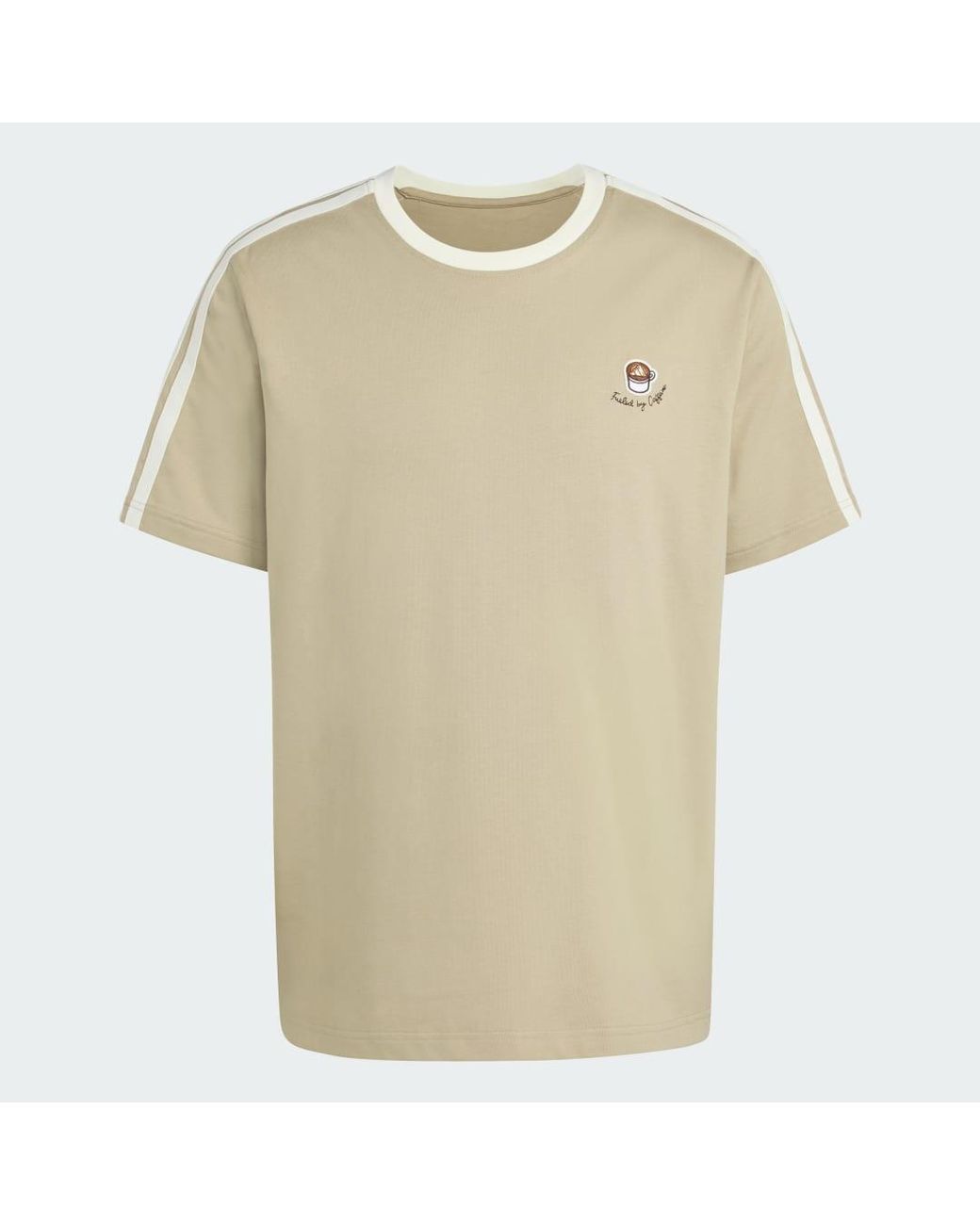 Adidas Natural Lux Coffee Cafe Cup Graphic T-Shirt for men