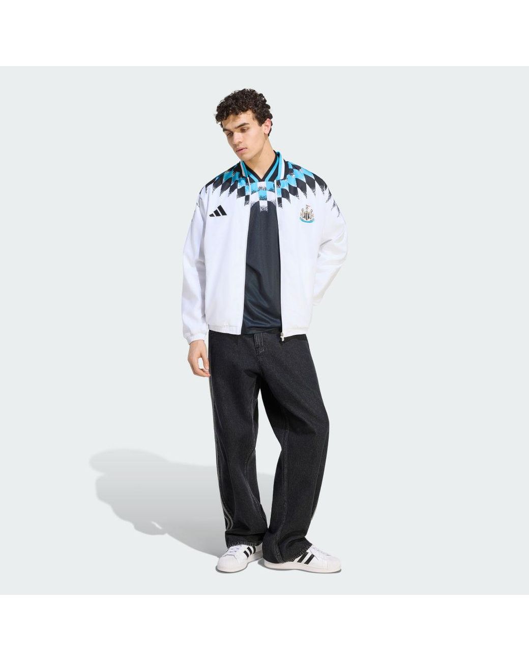 Adidas White Newcastle United Fc Stadium Track Top for men