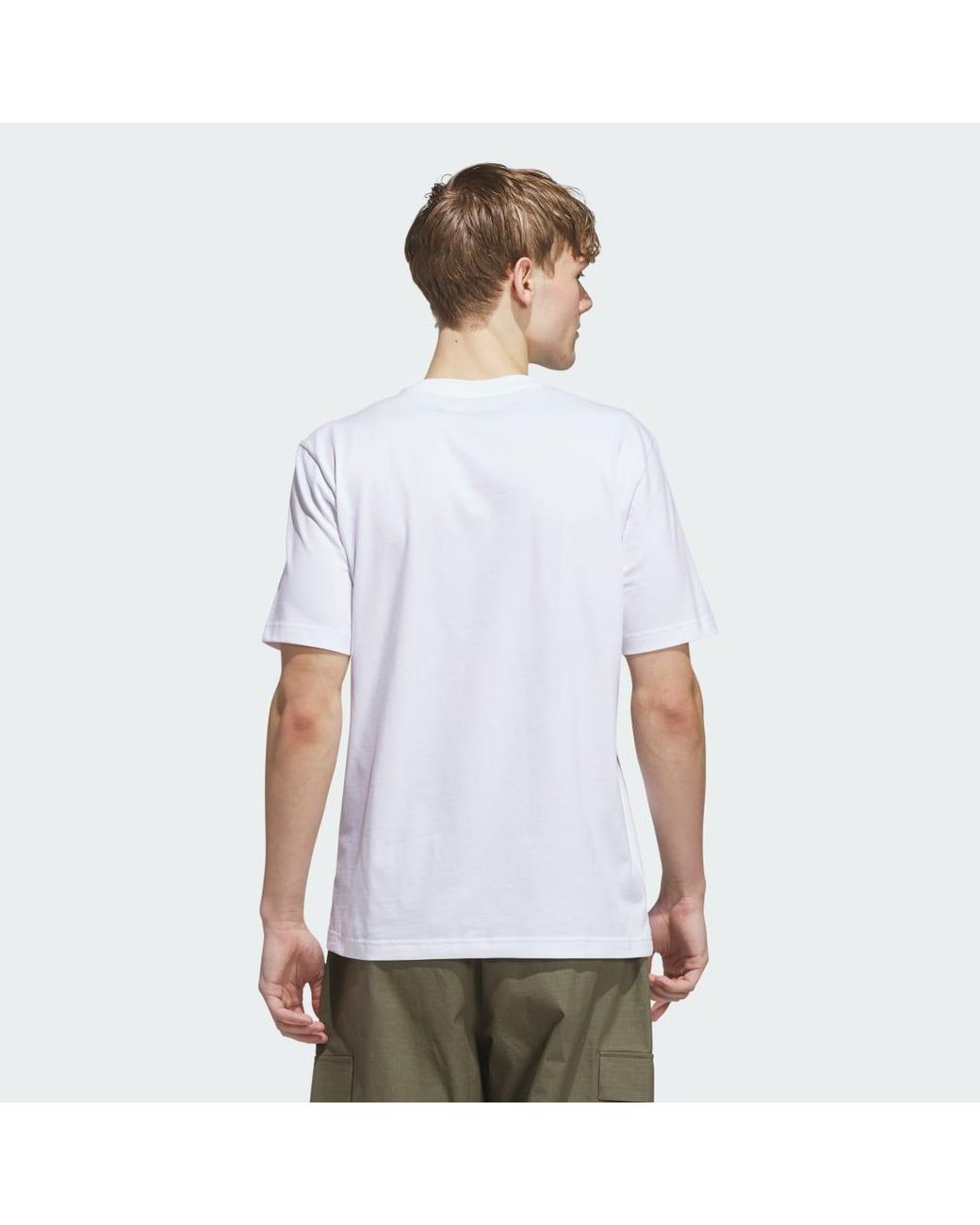 Adidas Originals White Sports Bar Memorabilia Graphic T-Shirt for men