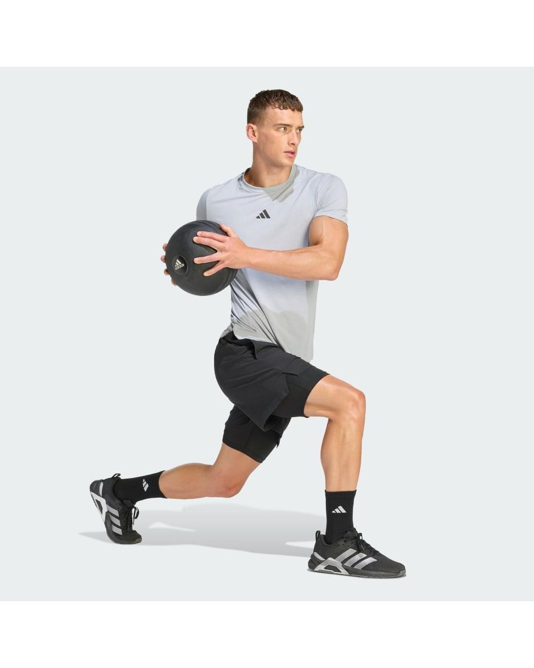 Adidas Blue Designed For Training Workout Tee for men