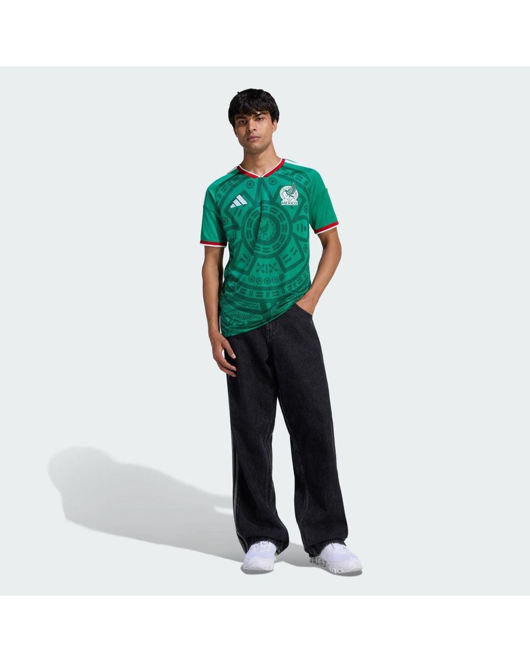 Adidas Green Football Mexico 26 Home Jersey Jl8580 for men