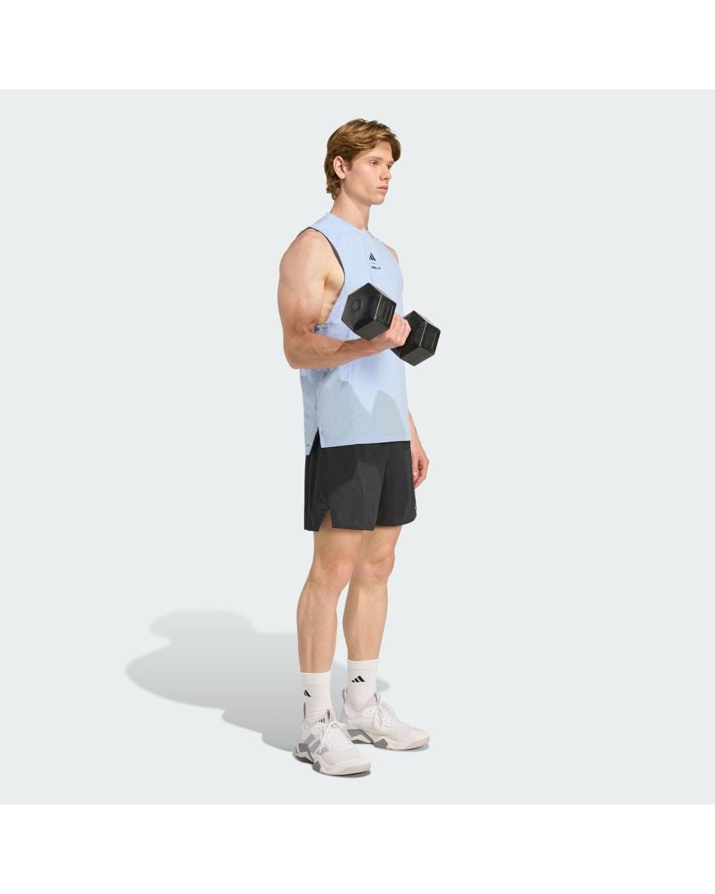 Adidas Blue Les Mills Graphic Tank Top for men
