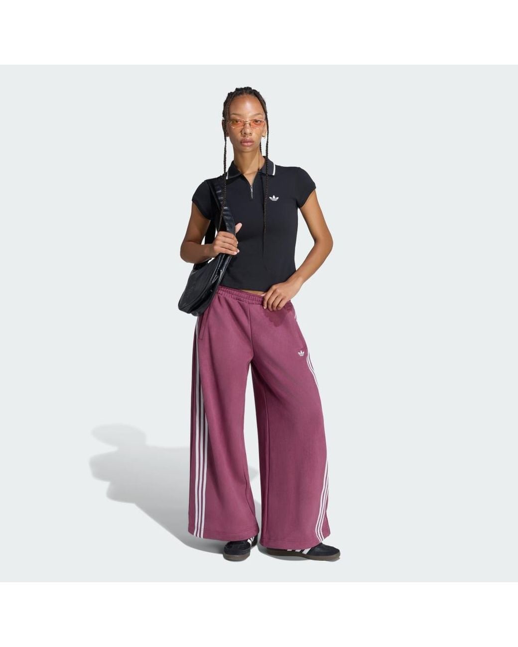 Adidas Purple Adilenium Season 6 Faux Suede Track Pant