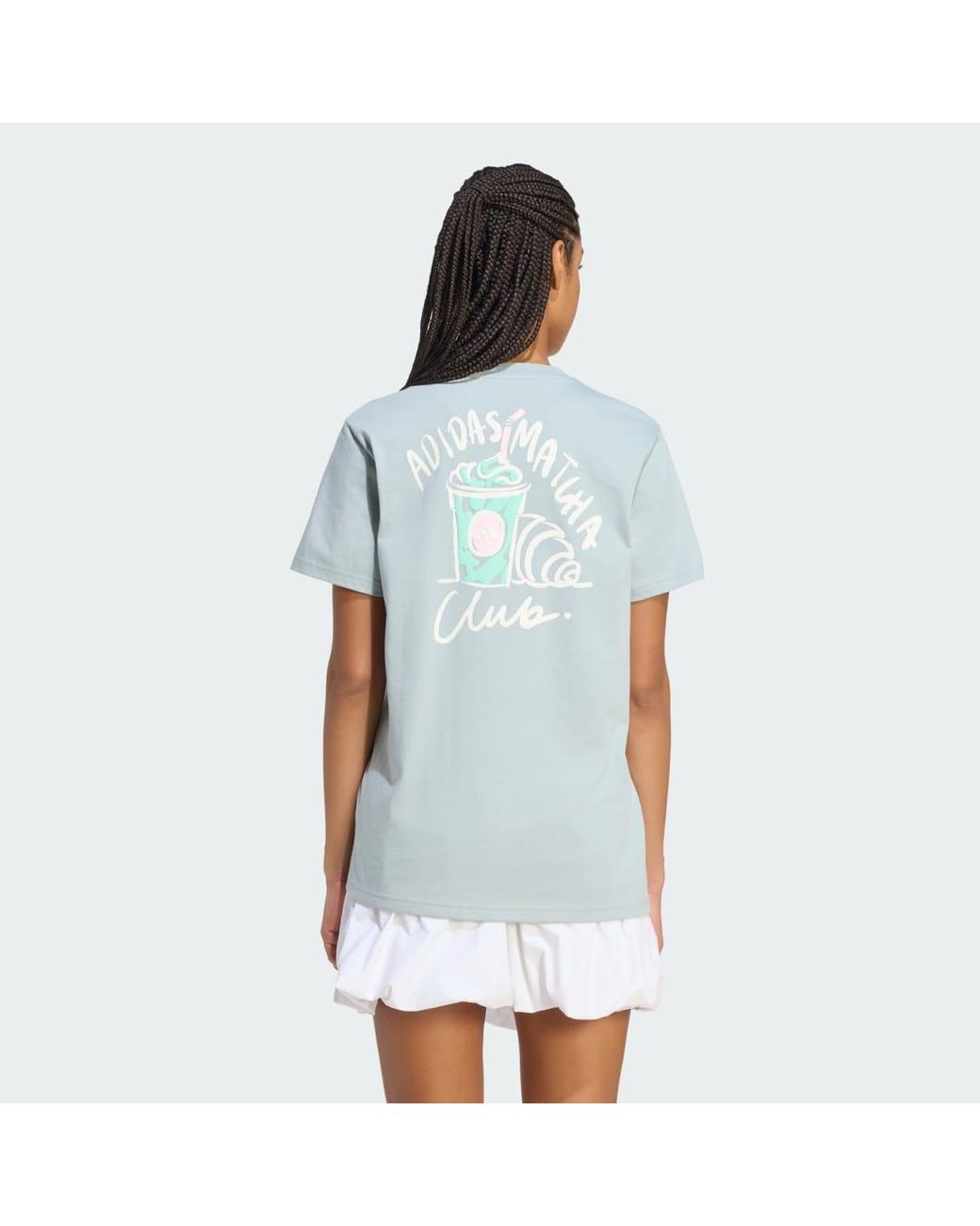 Adidas Blue Food Loose Graphic T-Shirt