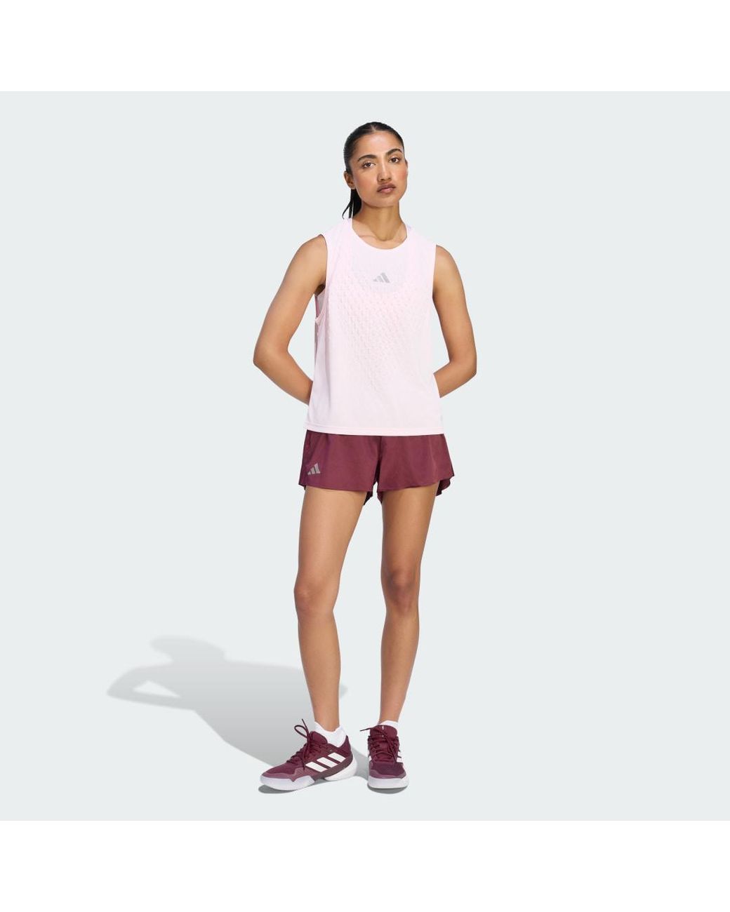 Adidas Purple Tennis Climacool+ 3D Tank Top Pro Top