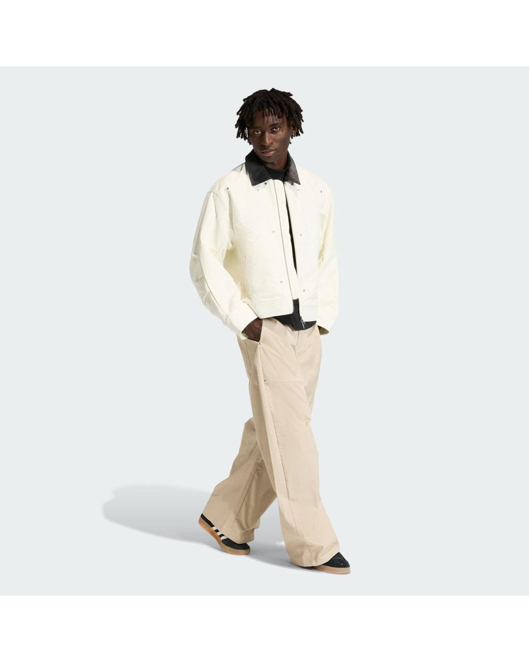 Adidas Natural Premium Essentials Wide Trousers for men