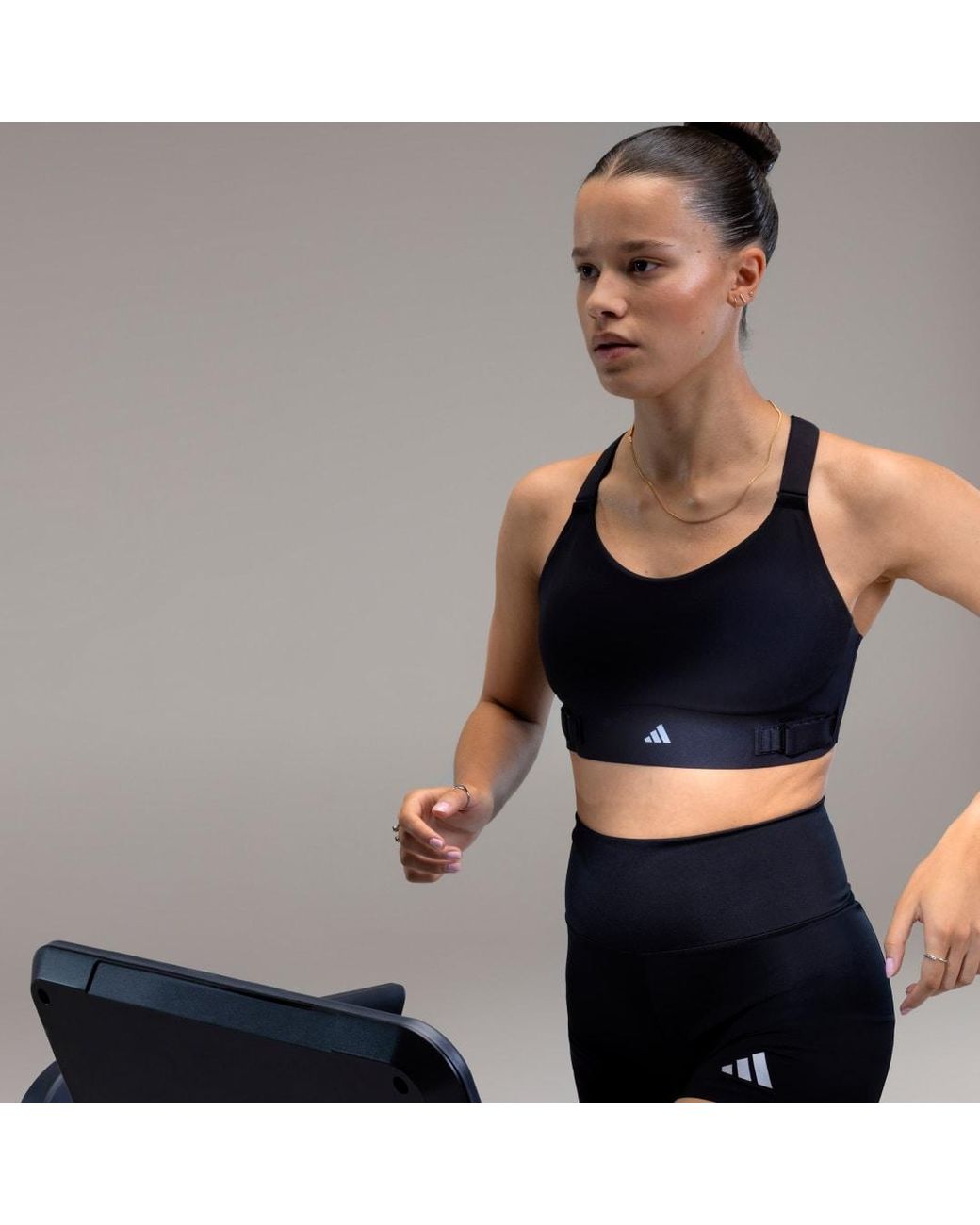 Adidas Blue Fastimpact Luxe Run High-support Bra