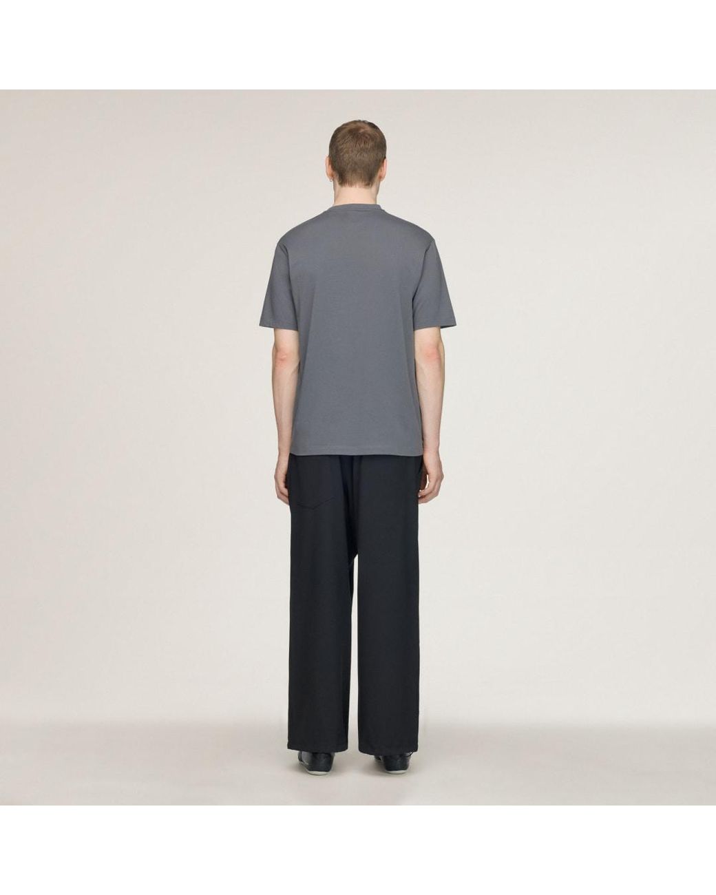 Adidas Gray Y-3 Liquid Logo Short Sleeve T-Shirt