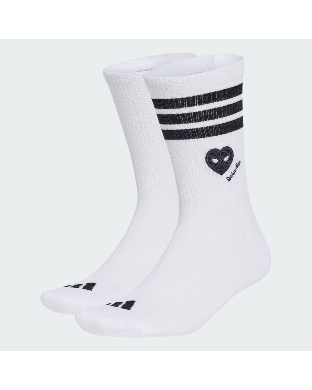 Adidas White Marvel Spider- Socks
