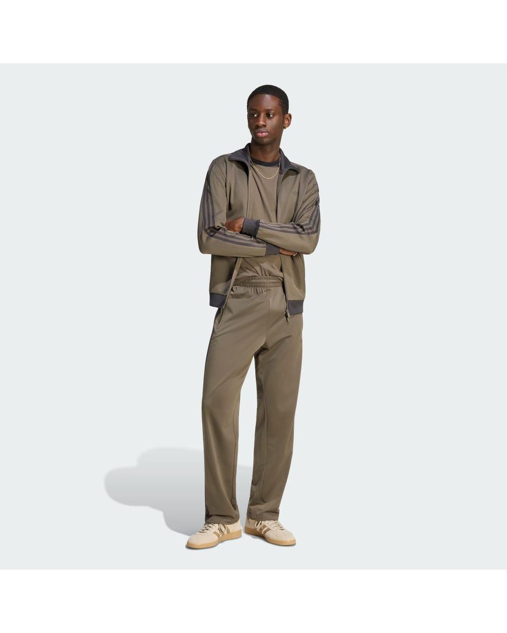 Adidas Brown Firebird Track Tracksuit Bottoms for men
