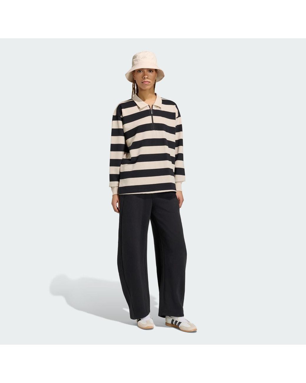 Adidas Black Essentials Contemporary French Terry Longsleeve Polo