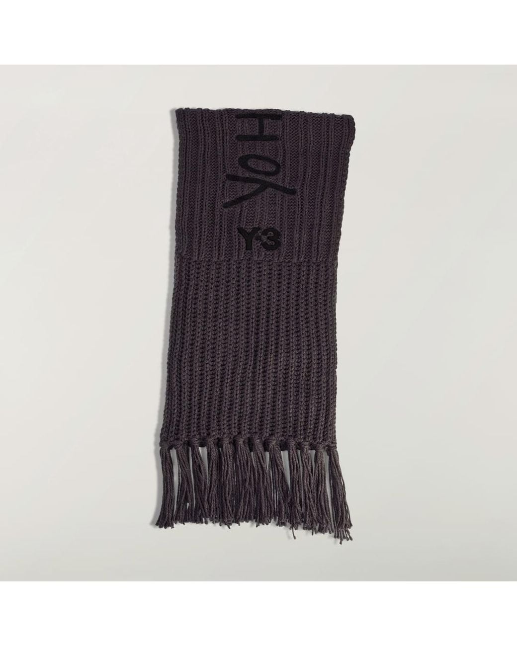 Adidas Blue Y-3 Oversized Chunky Knit Scarf