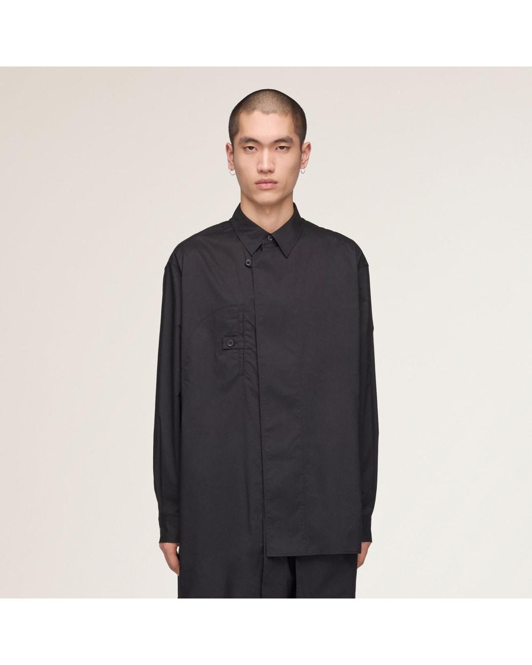 Adidas Blue Y-3 Adaptive Cotton Shirt for men