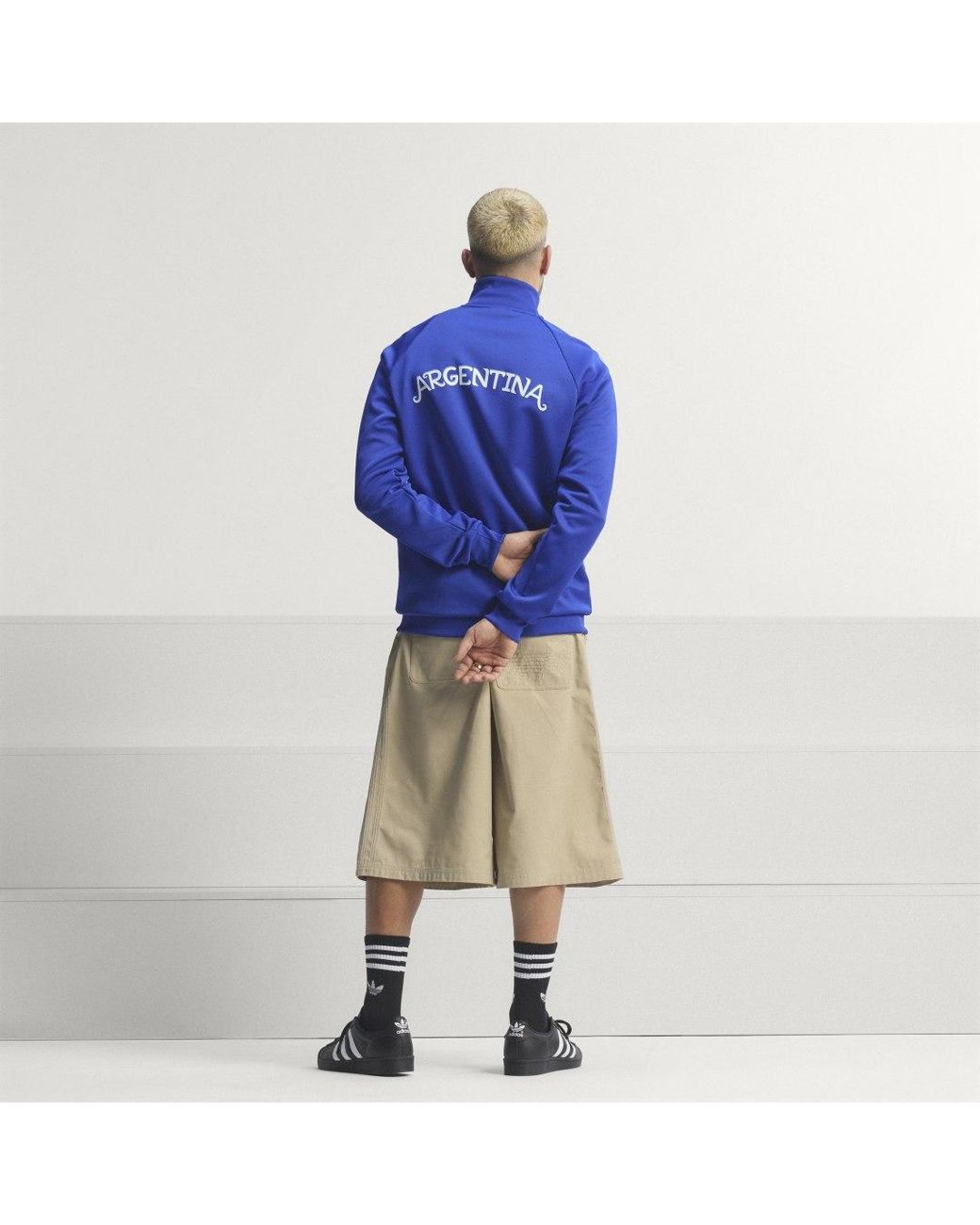 Adidas Blue Argentina Originals Track Top for men