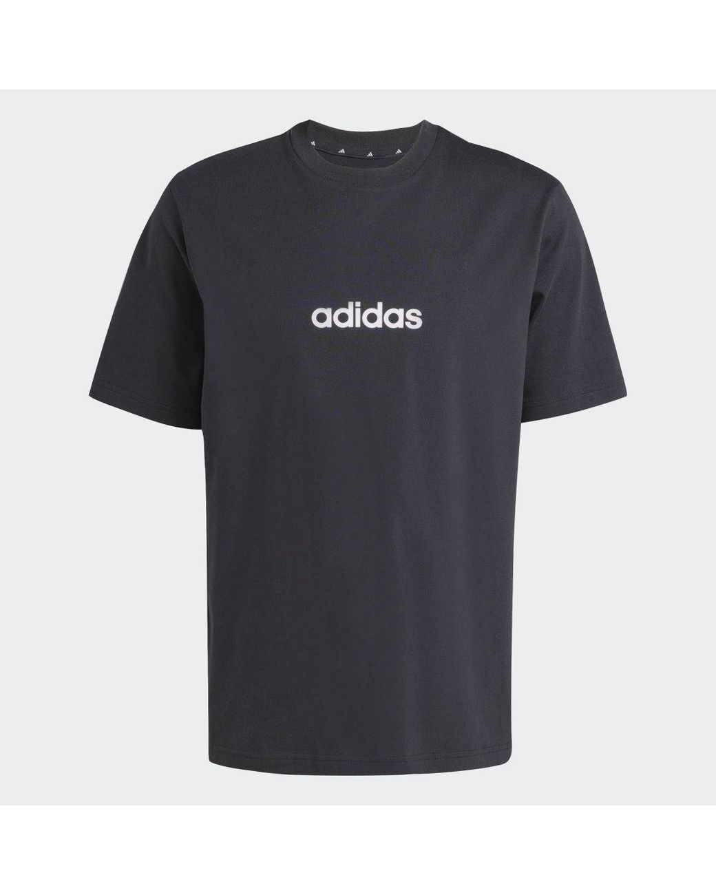 Adidas Black Essentials Single Jersey Logo T-Shirt for men