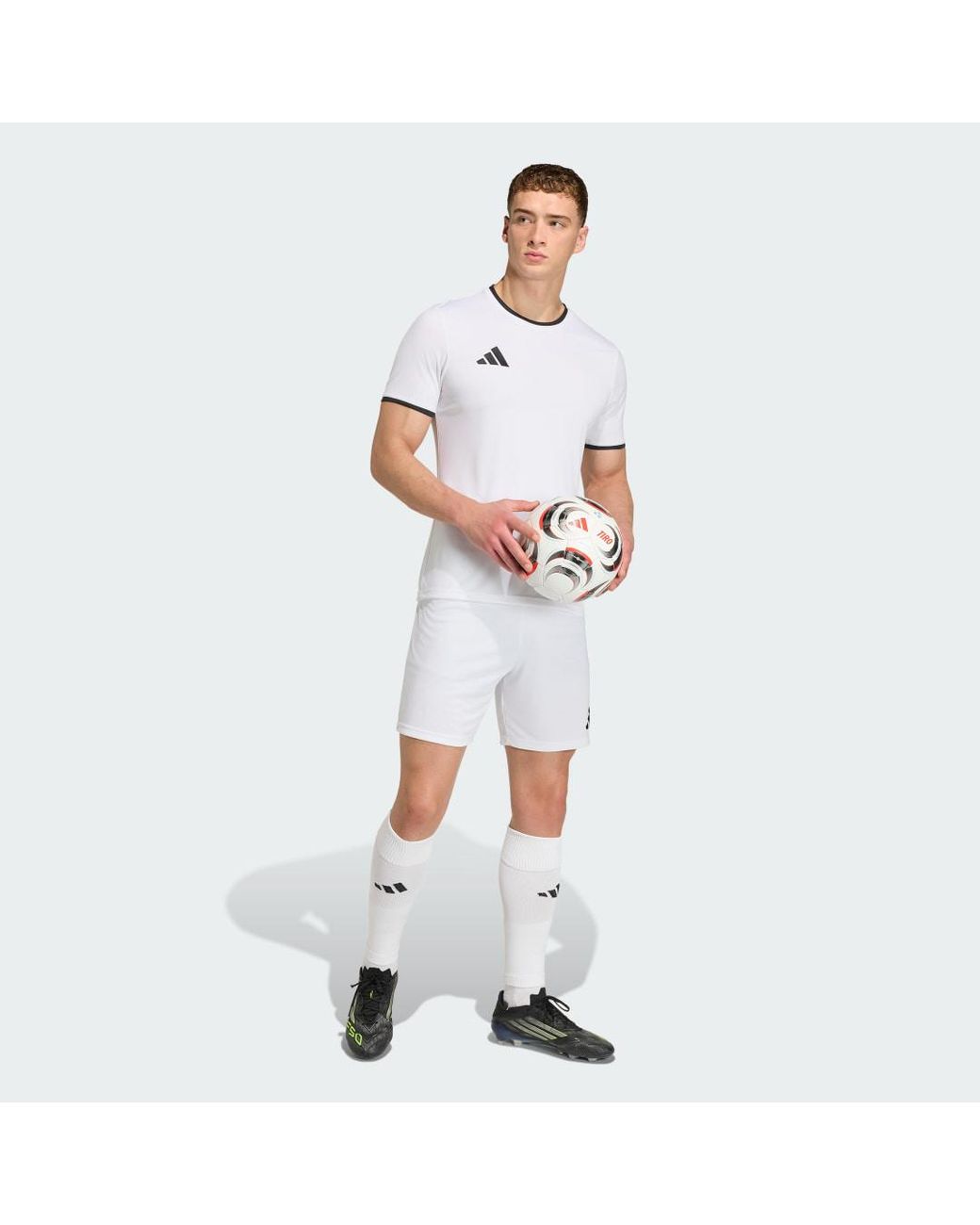 Adidas White Entrada26 Shorts for men