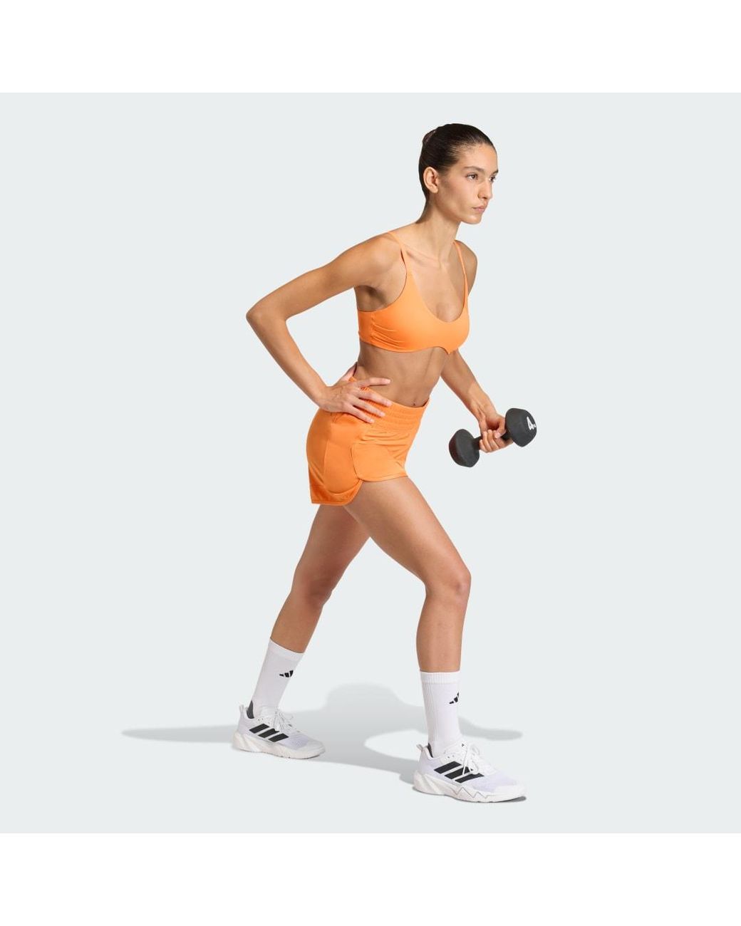 Adidas Orange Optime Essentials Workout Light Support Bra