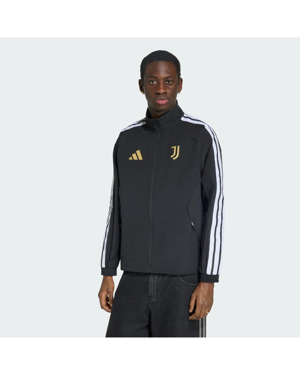 Adidas Black Juventus Turin Home Anthem Jacket for men