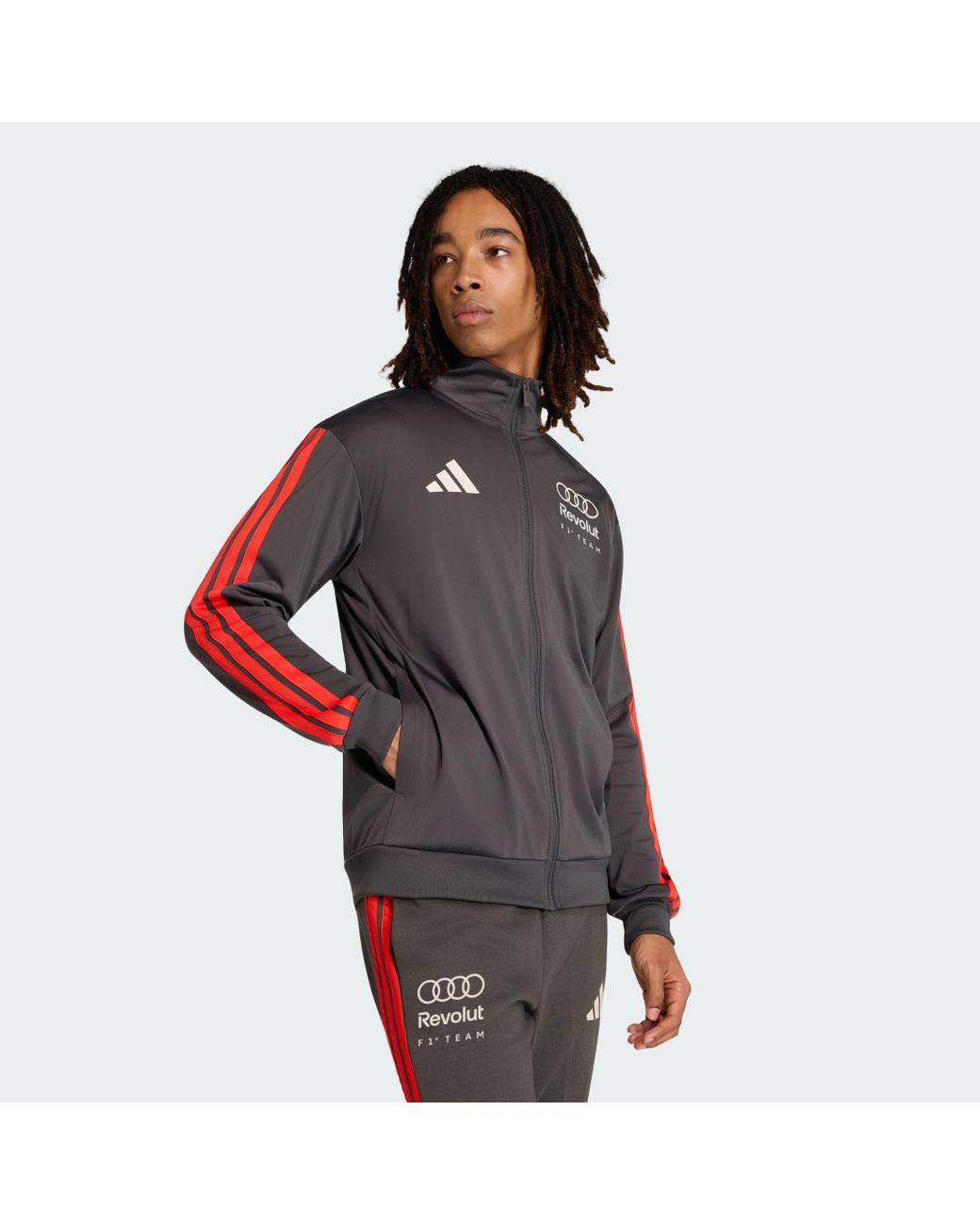 Adidas Gray Audi Revolut F1 Team Dna Track Top for men