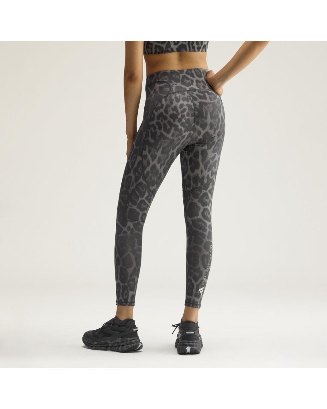 Adidas Black By Stella Mccartney Training 7/8 Leggings Printed