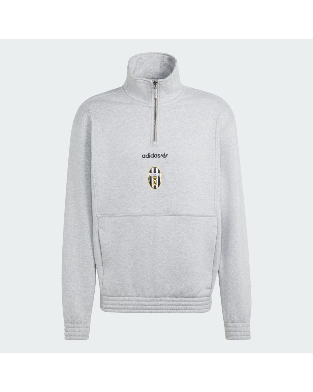 Adidas Gray Juventus Turin Eqt Half Zip Top for men