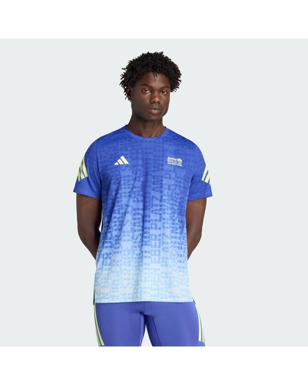 Adidas Blue Bmw Berlin-Marathon 2026 All Over Print T-Shirt for men