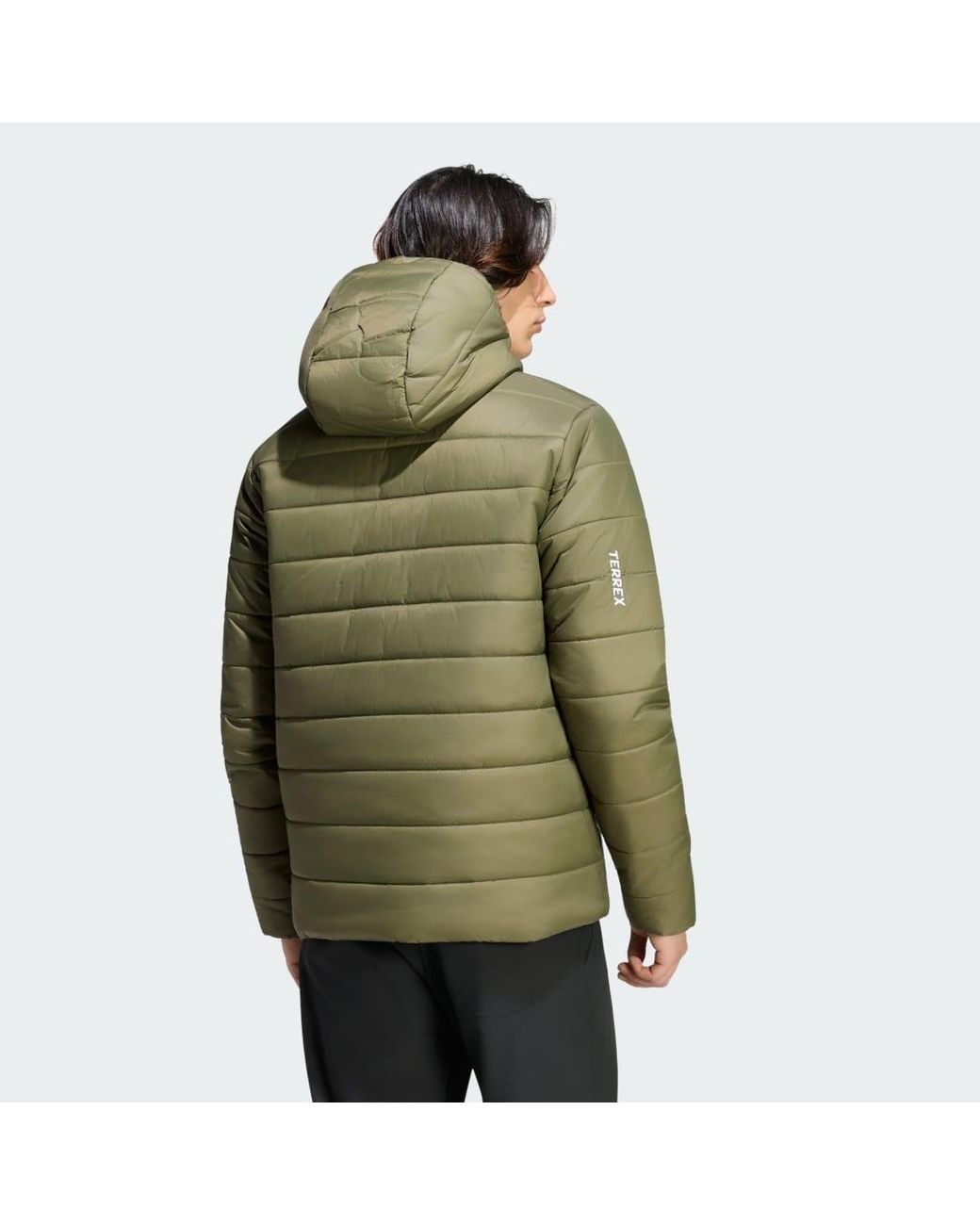 Adidas Originals Green Terrex Multi Essentials Climawarm Insulated Hooded Jacket for men