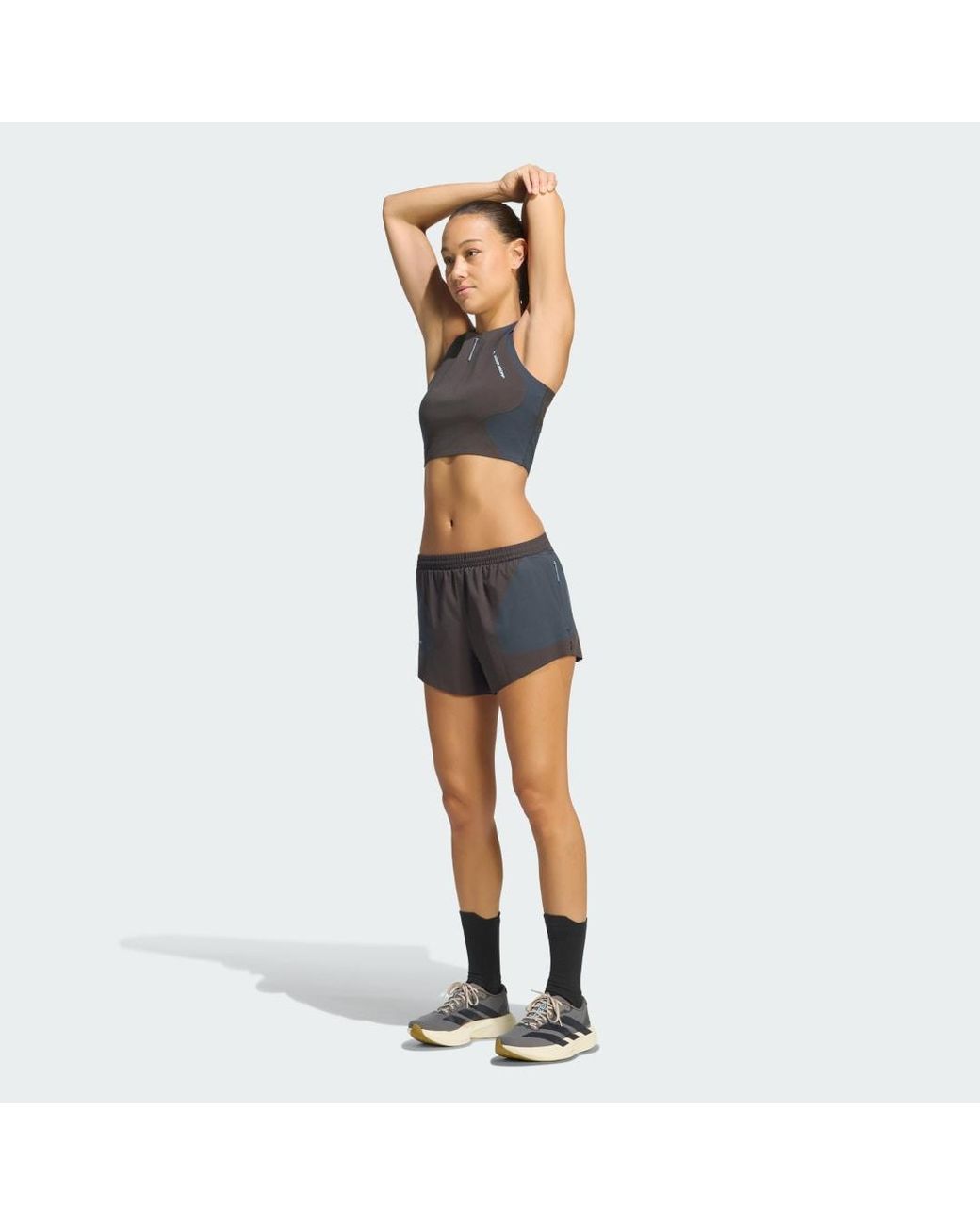 Adidas Black Running X Hermanos Koumori Crop Long-Sleeve Top