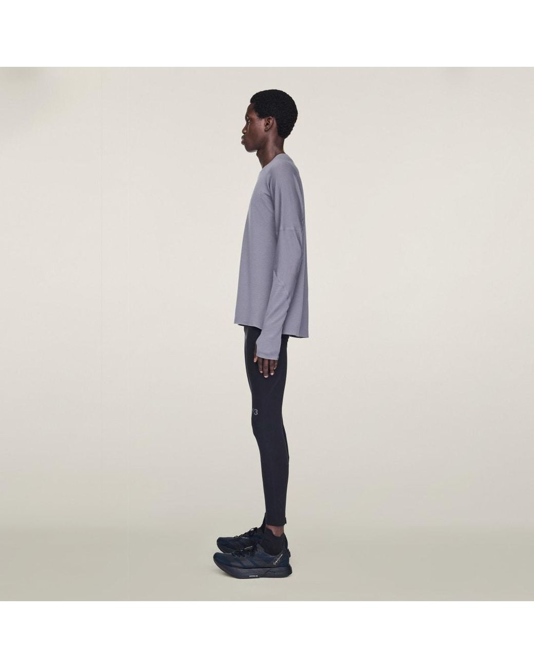 Adidas Blue Y-3 Running Long Sleeve Long-Sleeve Top for men