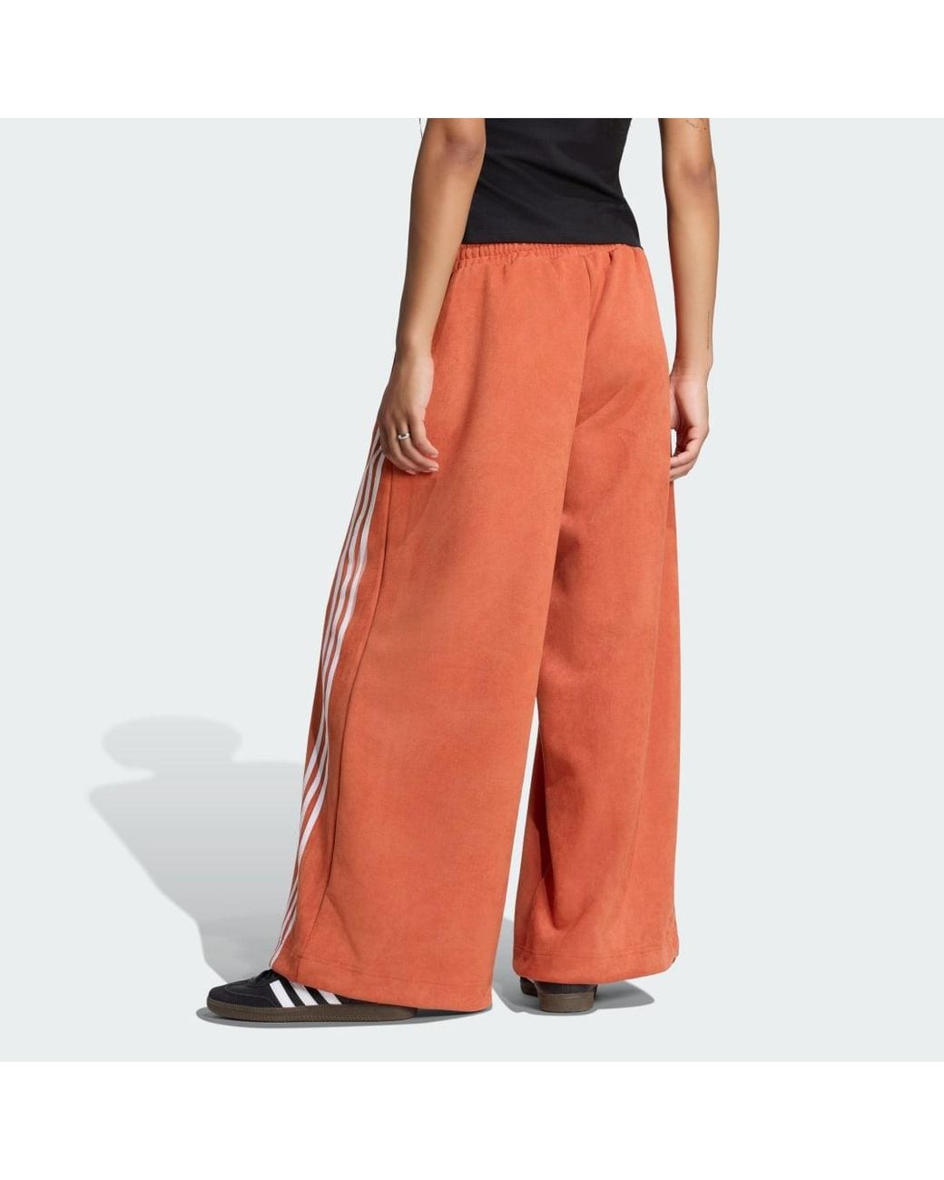 Adidas Orange Adilenium Season 6 Faux Suede Track Pant