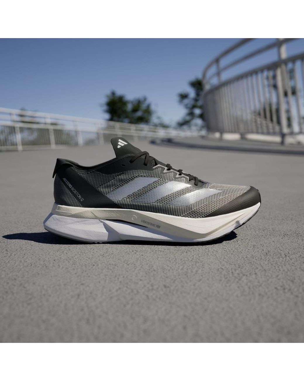Adidas Black Adizero Boston 12 Shoes for men