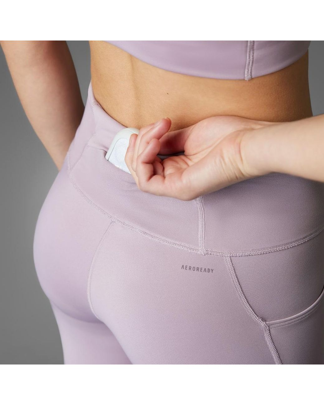 Adidas Gray Dailyrun 3-Stripes 7/8 Leggings