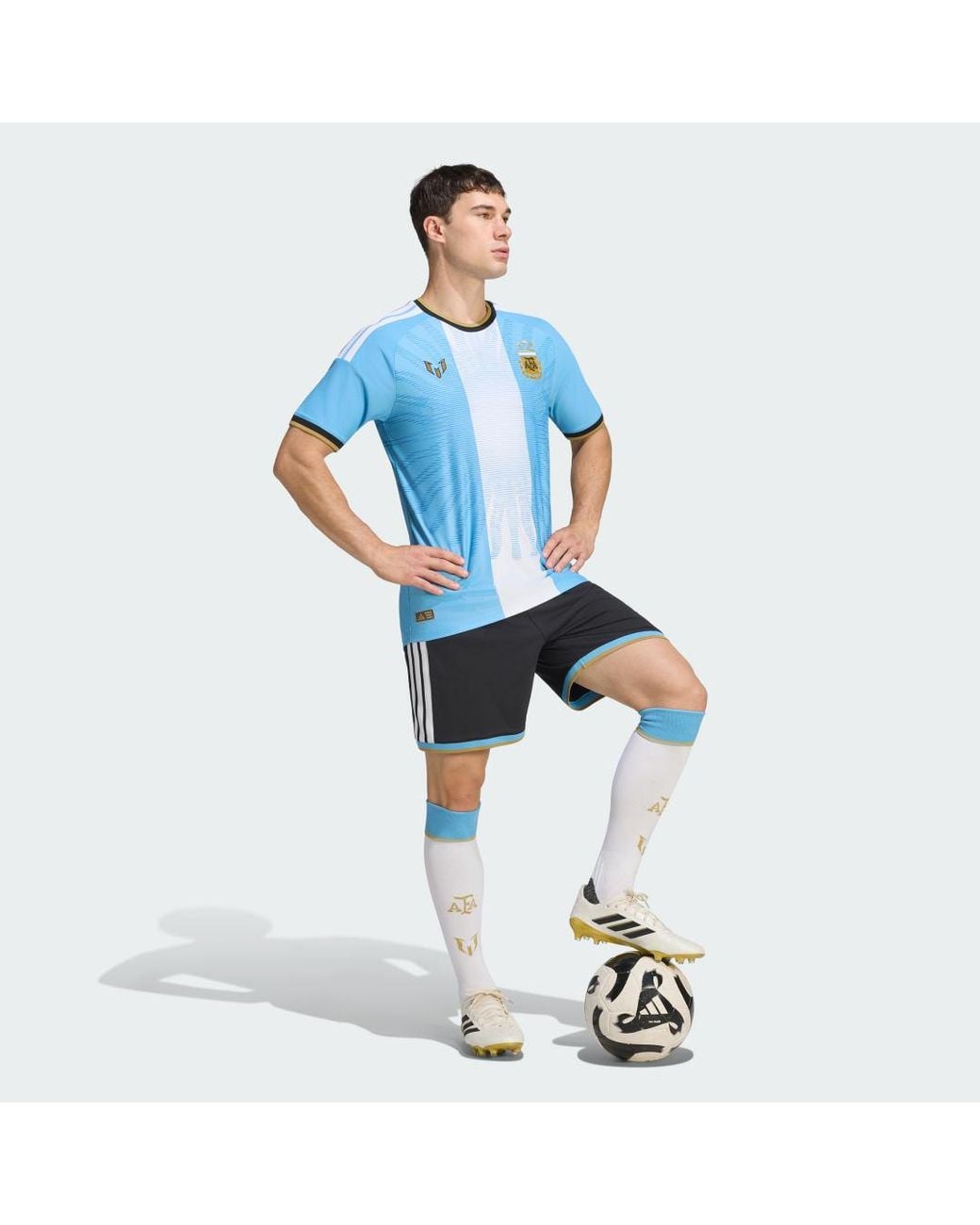 Adidas Blue Argentina Messi 26 Authentic Jersey for men