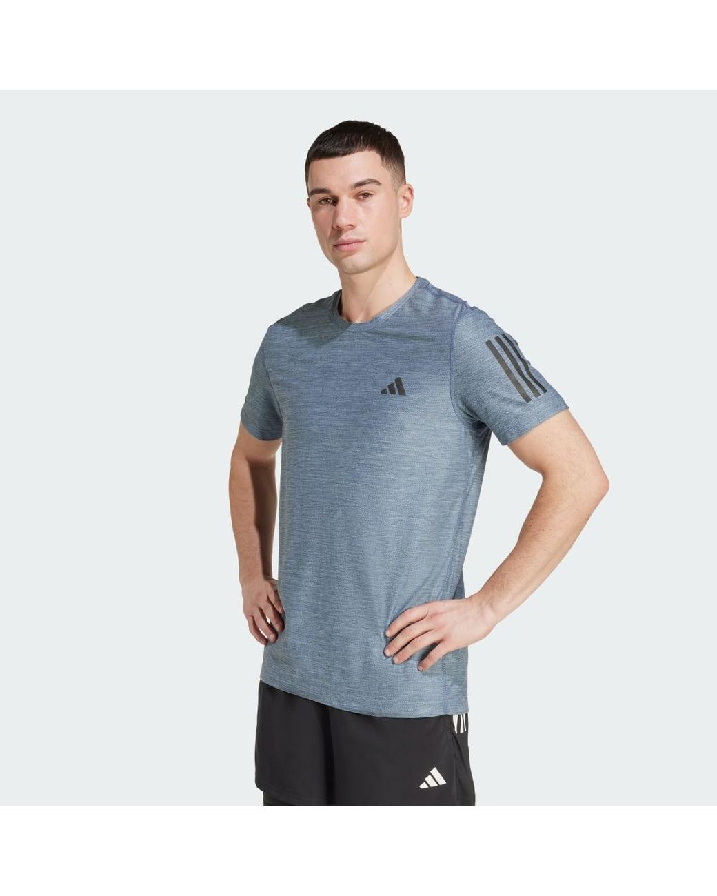 Adidas Blue Own The Run Tee for men