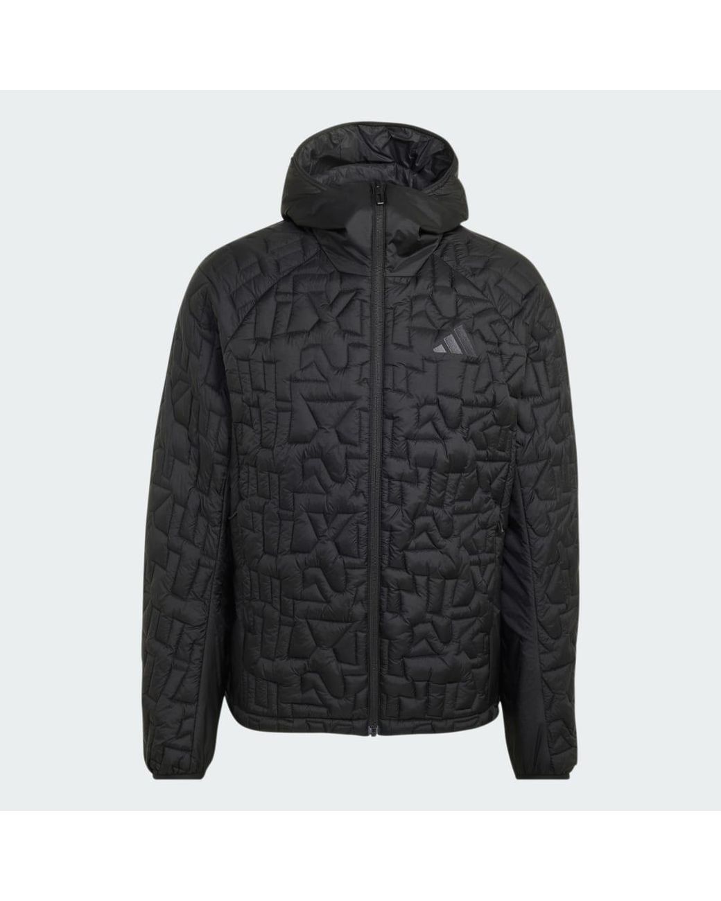 Adidas Black Terrex Xperior Primaloft Loose Fill Insulated Hooded Jacket for men