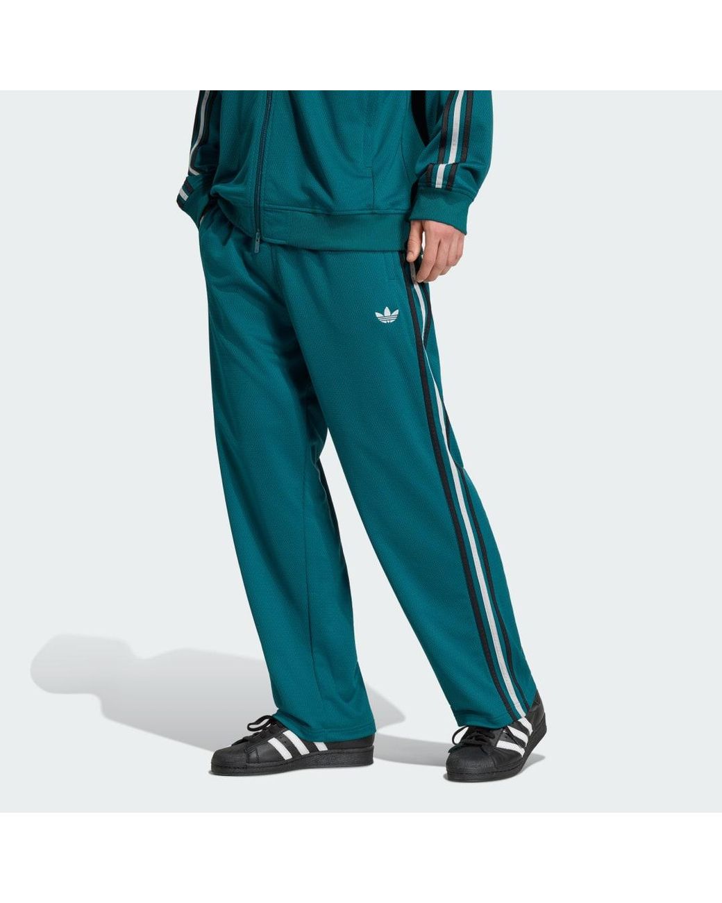 Adidas Green Adicolor Sst Loose Mesh Track Joggers for men
