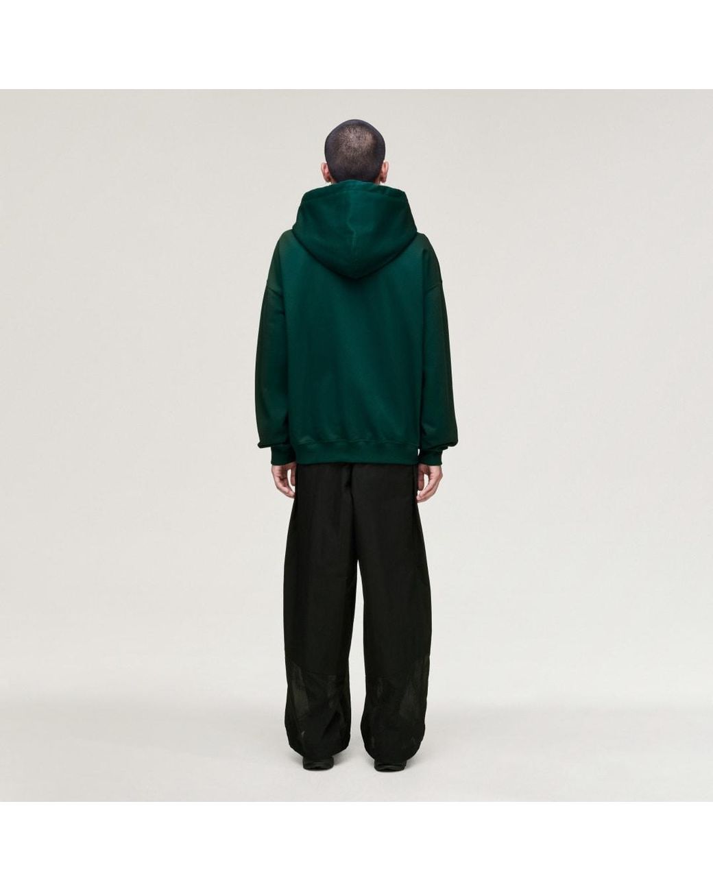 Adidas Green Y-3 Brushed Terry Zip Hoodie
