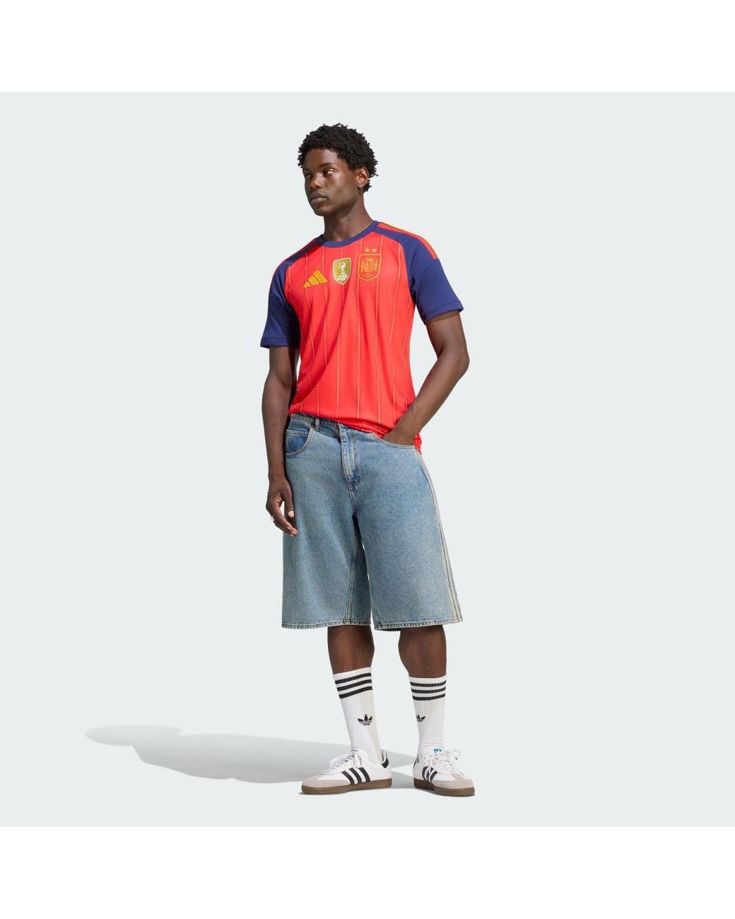 Adidas Red Spain 26 Home Winners Jersey for men