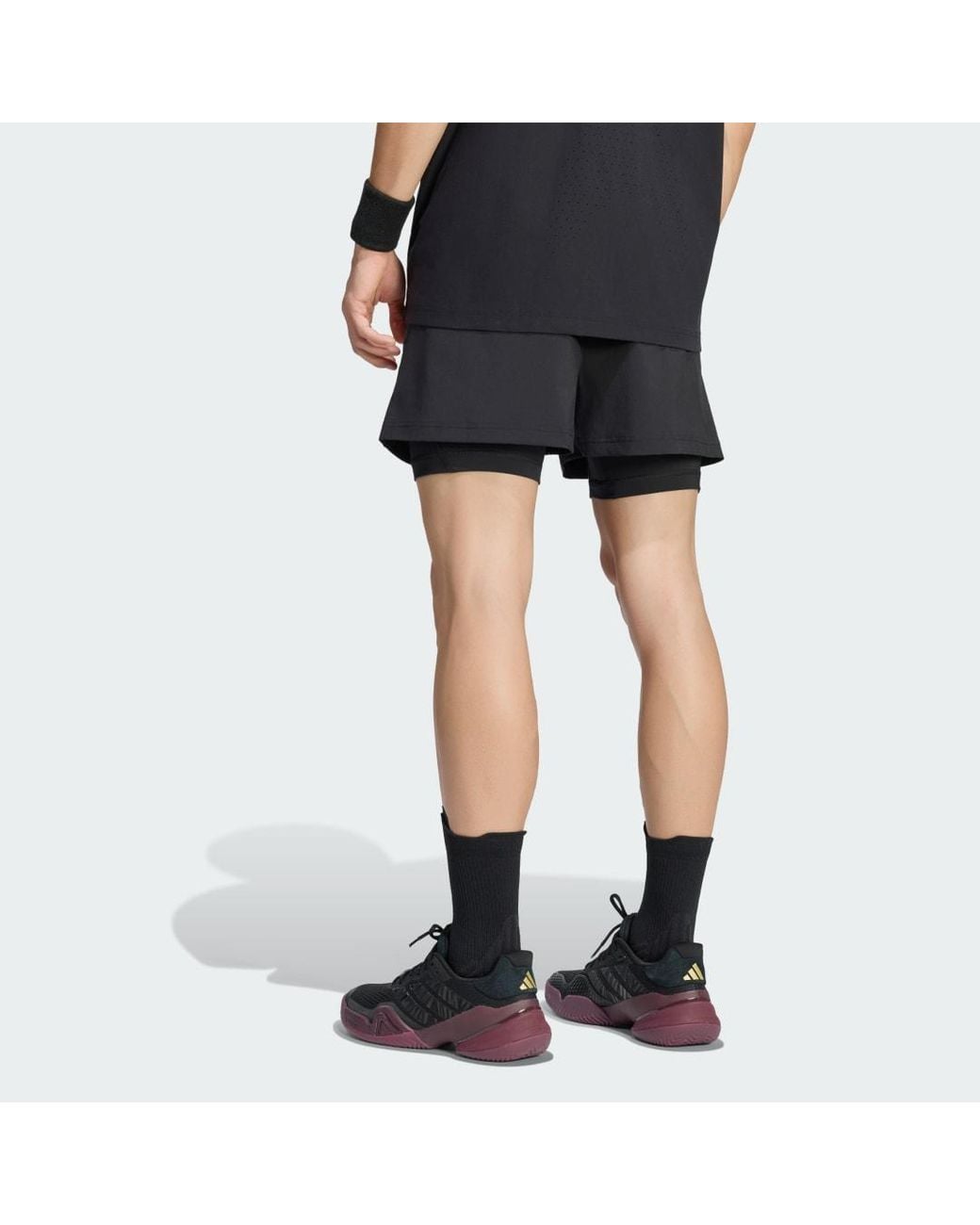 Adidas Black Sh &Amp; Tight Set Shorts for men