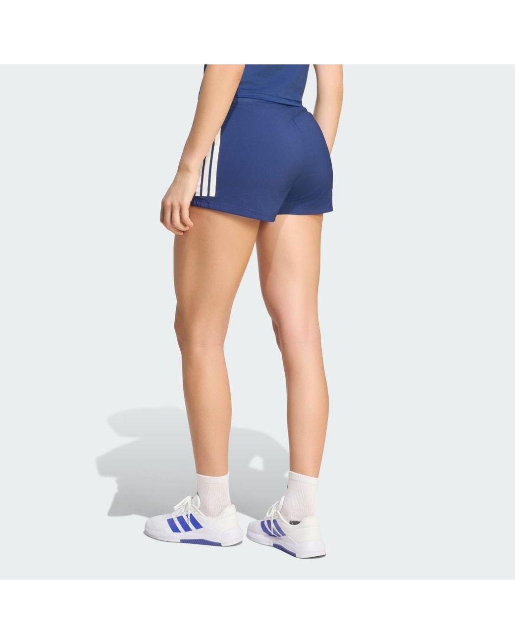 Adidas Blue Hyperglam 3-Stripes Woven Shorts