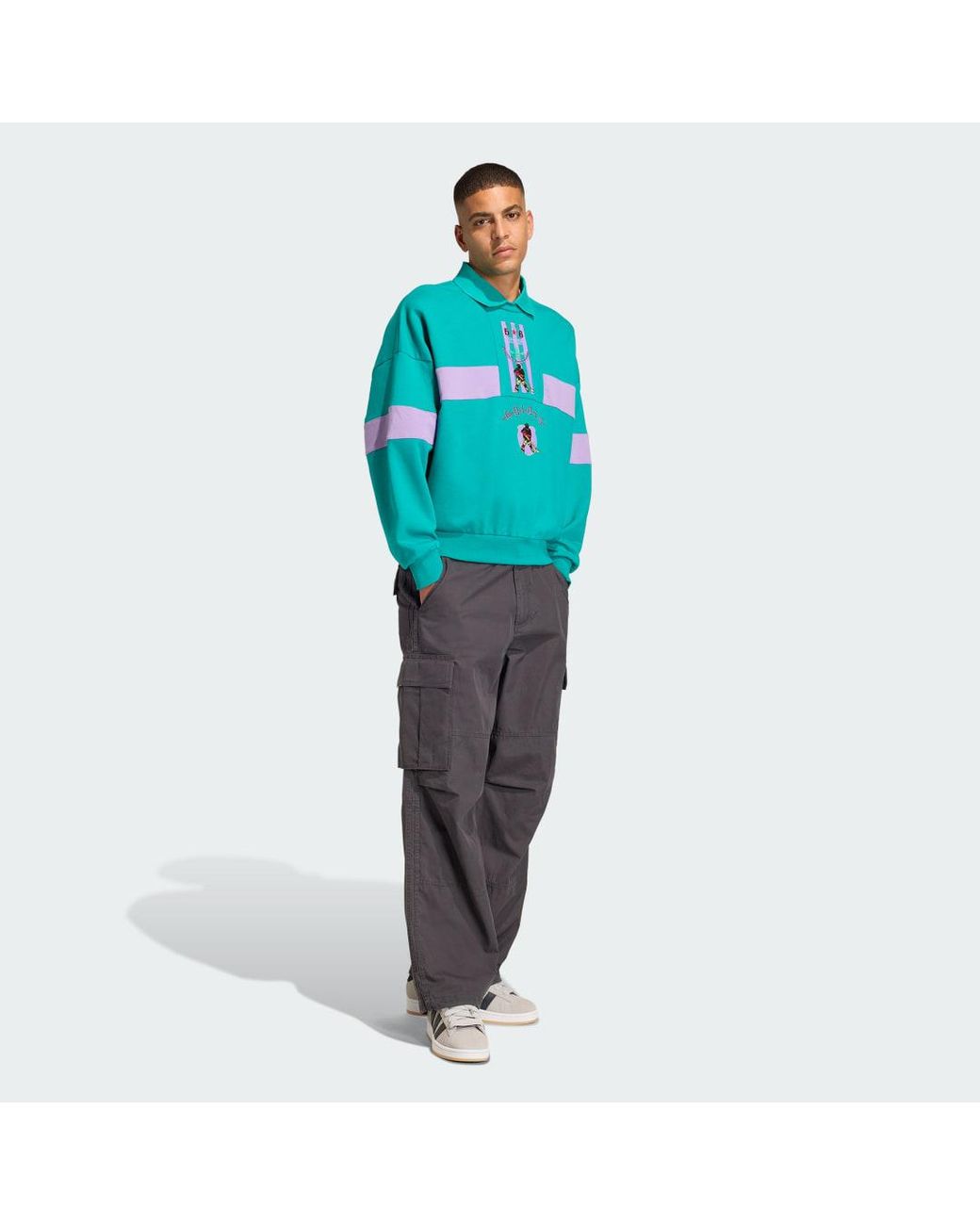 Adidas Gray 90S Alternative Sport Washed Cargo Trousers for men