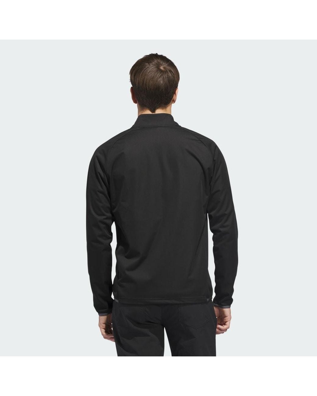 Adidas Black Ultimate365 Durable Water Repellent Wind Quarter-Zip Sweatshirt for men